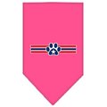 Unconditional Love Patriotic Star Paw Screen Print Bandana Bright Pink Large UN758841